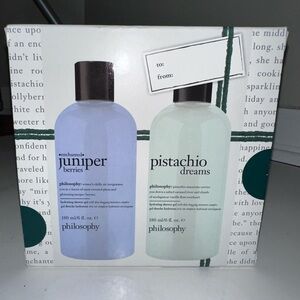 Philosophy Juniper Berries & Pistachio Dreams Body Wash Set New in Box